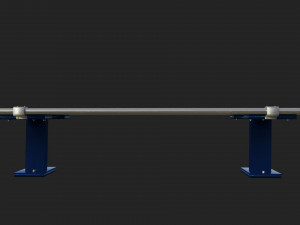 bench clean and rusted metal Modèle 3D
