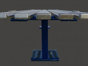 bench clean and rusted metal 3D Model