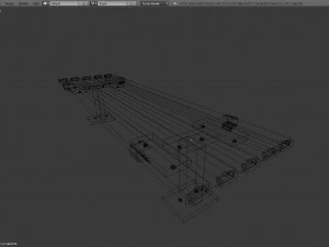 bench clean and rusted metal 3D Model