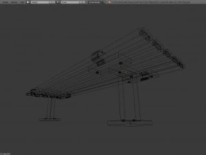 bench clean and rusted metal 3D Model
