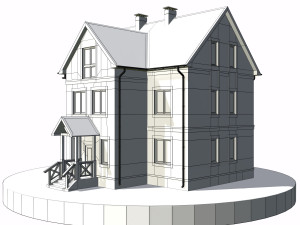 residential house bp-1 Modèle 3D