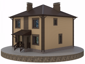 residential house bp-2 3D 모델