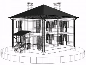 residential house bp-2 3D 模型