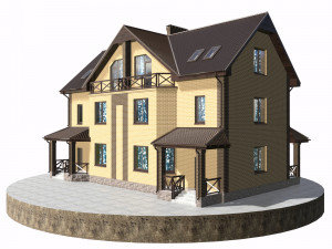 residential townhouse bp-4 Model 3D