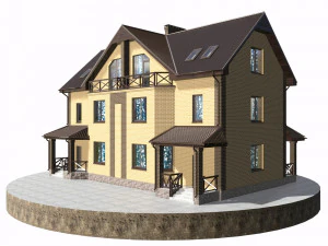 residential townhouse bp-4 3D Model