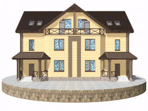 residential townhouse bp-4 Model 3D