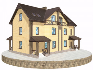 residential townhouse bp-4 Model 3D