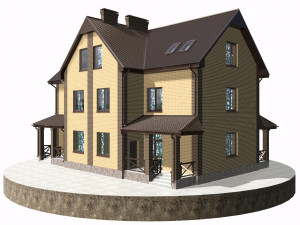 residential townhouse bp-4 Model 3D