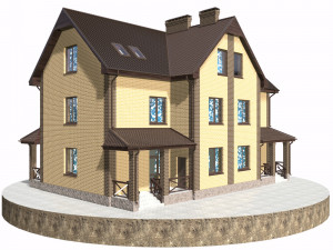 residential townhouse bp-4 Model 3D