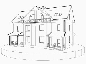 residential townhouse bp-4 Model 3D