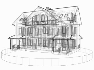 residential townhouse bp-4 Model 3D