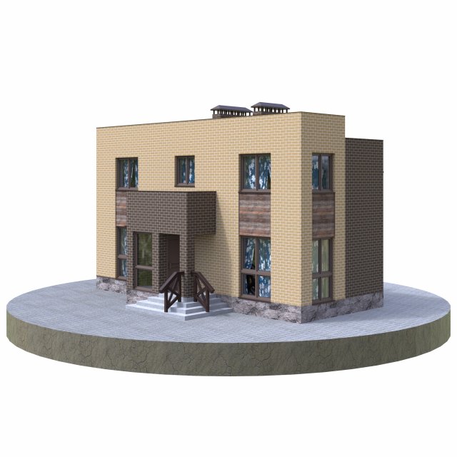 residential house bp-5 3D Modell .c4d .max .obj .3ds .fbx .stl .blend