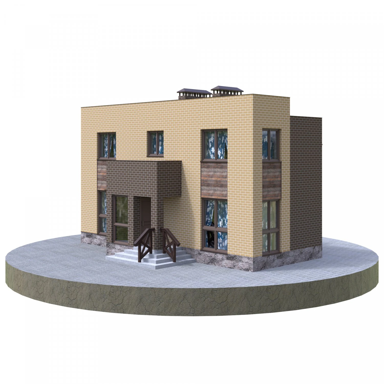residential house bp-5 3D Model .c4d .max .obj .3ds .fbx .stl .blend