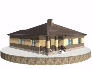 residential house bp-6 Model 3D