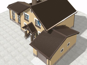 residential house bp-7 Modelo 3D