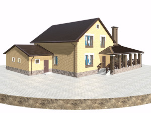 residential house bp-7 Modelo 3D