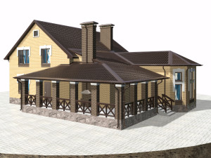 residential house bp-7 Modelo 3D