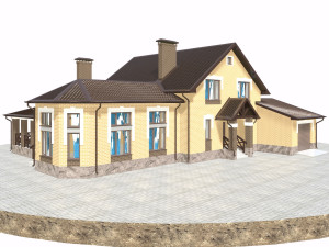 residential house bp-7 Modelo 3D