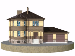 residential house bp-8 Modello 3D