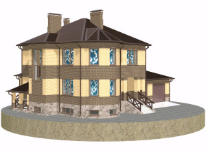 residential house bp-8 Modello 3D