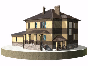 residential house bp-8 Modello 3D