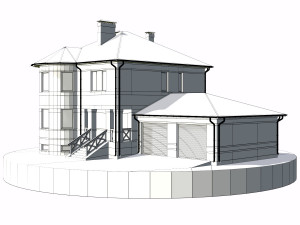 residential house bp-8 Modello 3D