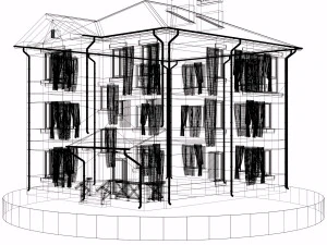 residential house bp-10 3D Model