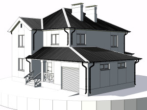 residential house bp-13 Model 3D