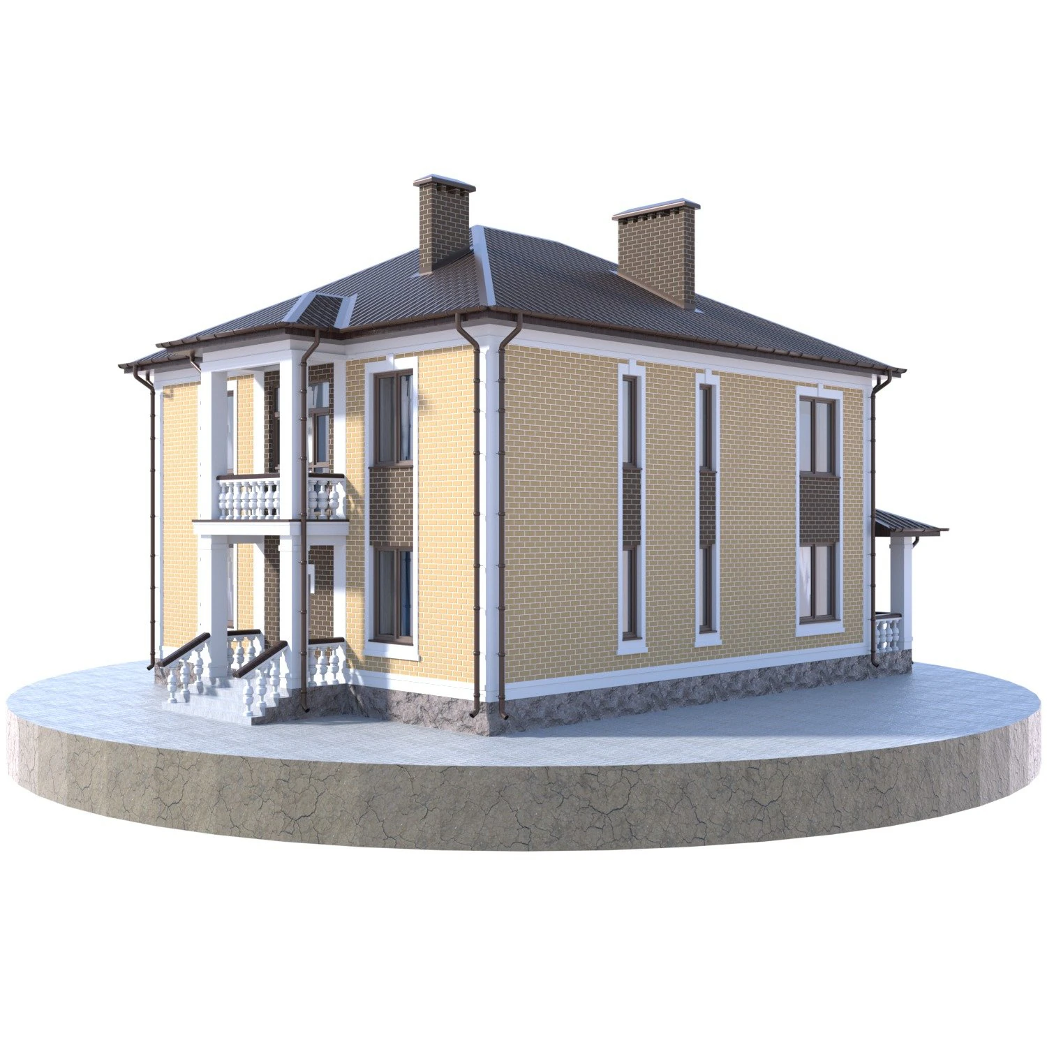 residential house bp-15 3D Model .c4d .max .obj .3ds .fbx .stl .blend 