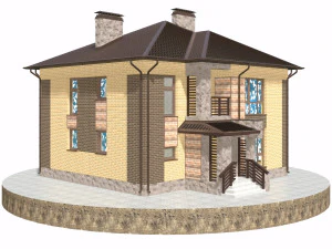residential house bp-16 3D Model
