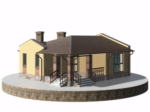residential house bp-17 Model 3D