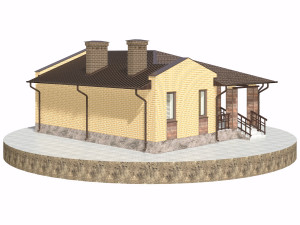 residential house bp-17 Model 3D
