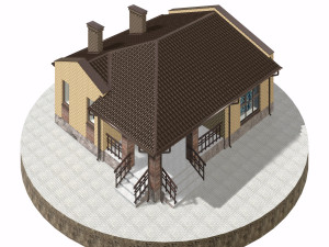 residential house bp-17 Model 3D