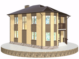 residential house bp-18 Modèle 3D