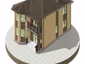 residential house bp-18 Modèle 3D