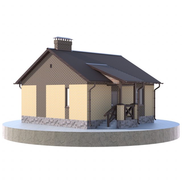 residential house bp-22 3D Модель .c4d .max .obj .3ds .fbx .stl .blend 