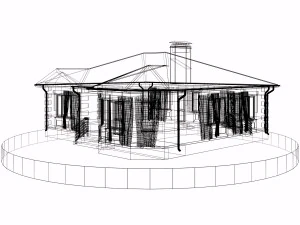 residential house bp-25 3D Model