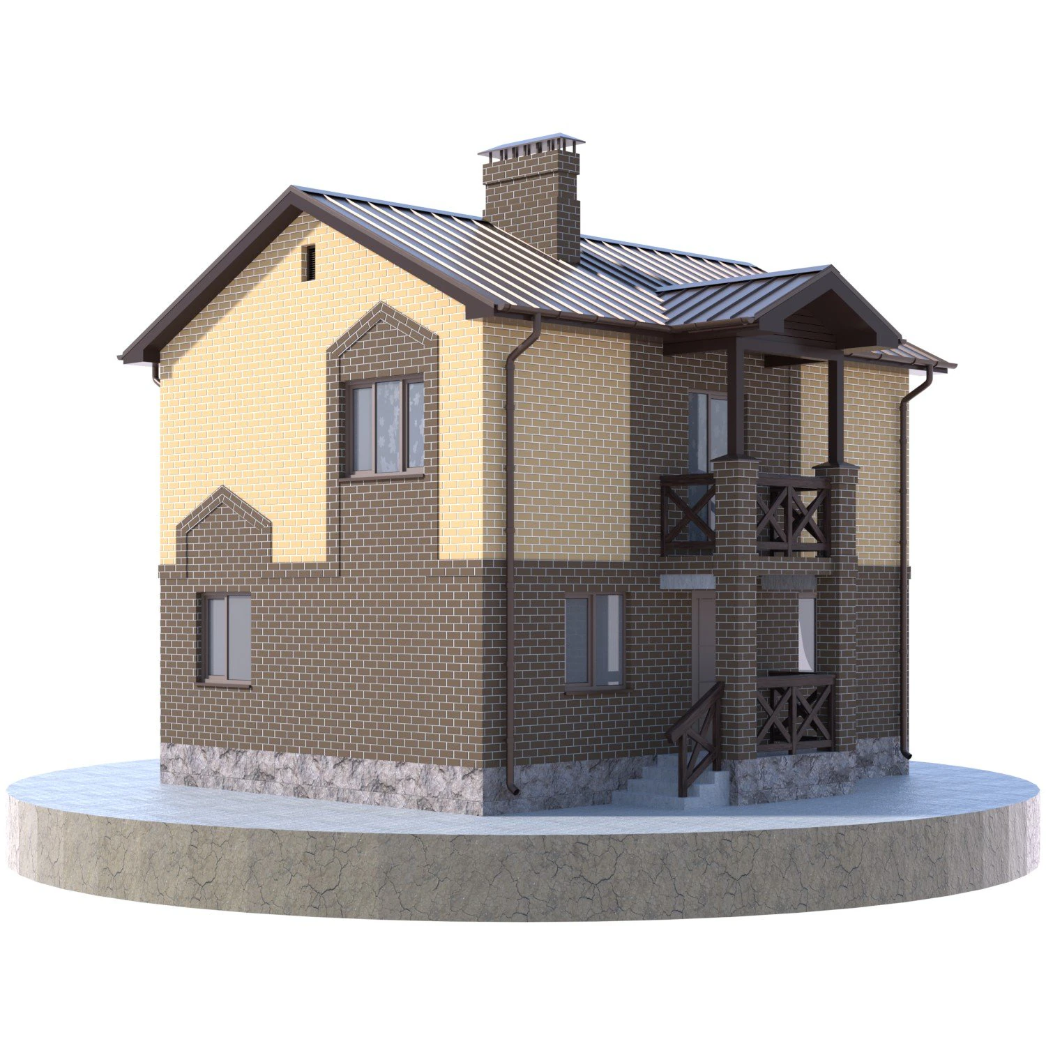 residential house bp-28 3D Model .c4d .max .obj .3ds .fbx .stl .blend
