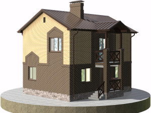 residential house bp-28 Modello 3D