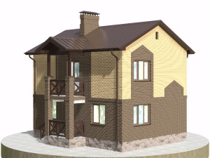 residential house bp-28 Modello 3D