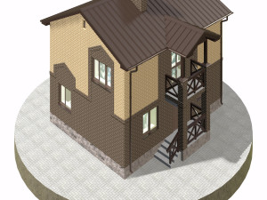 residential house bp-28 Modello 3D
