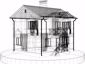 residential house bp-28 Modello 3D