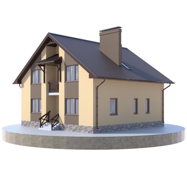 residential house bp-30 3D 模型 .c4d .max .obj .3ds .fbx .stl .blend 