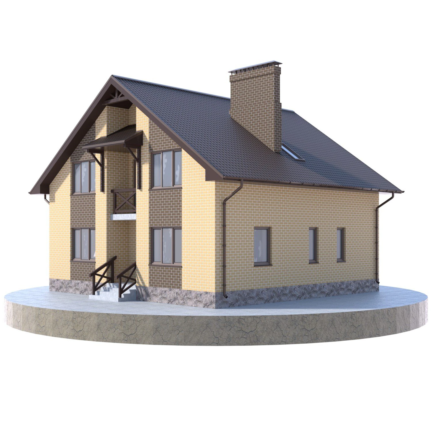 residential house bp-30 3D Model .c4d .max .obj .3ds .fbx .stl .blend