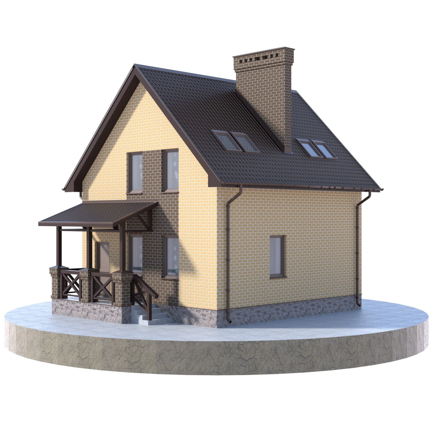 residential house bp-31 3D Model .c4d .max .obj .3ds .fbx .stl .blend