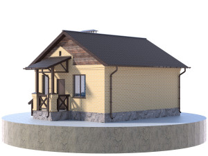 collection of 10 models of residential one-story houses 3D Модель