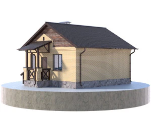 колекція з 10 моделей житлових одноповерхових будинків 3D Модель