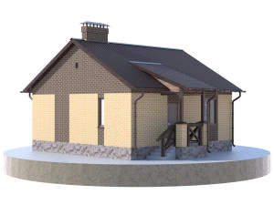 колекція з 10 моделей житлових одноповерхових будинків 3D Модель