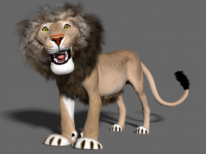 cartoon lion 3D Model