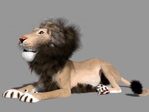 cartoon lion Modelo 3D